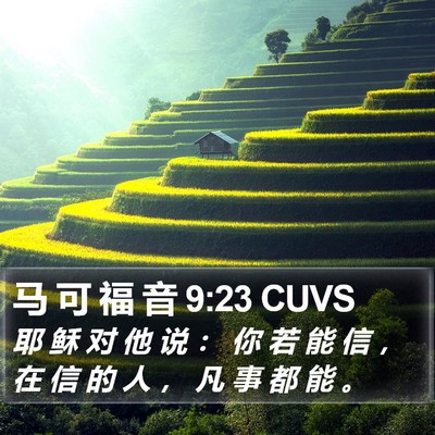 马 可 福 音 9:23 CUVS Bible Verse Image