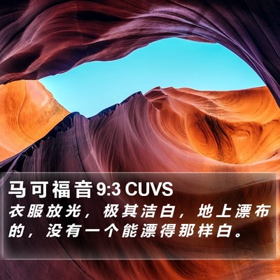 马 可 福 音 9:3 CUVS Bible Verse Image