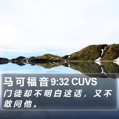 马 可 福 音 9:32 CUVS Bible Verse Image