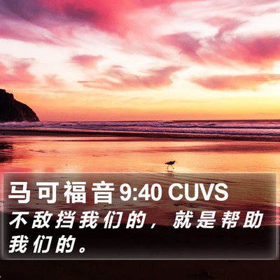 马 可 福 音 9:40 CUVS Bible Verse Image