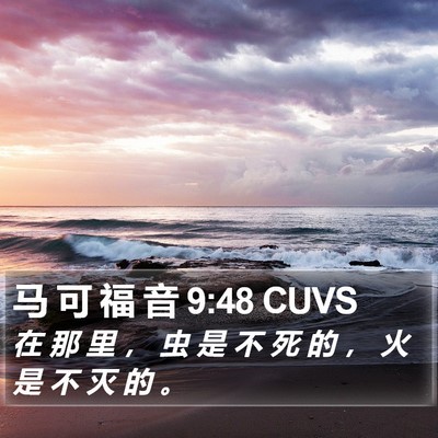 马 可 福 音 9:48 CUVS Bible Verse Image