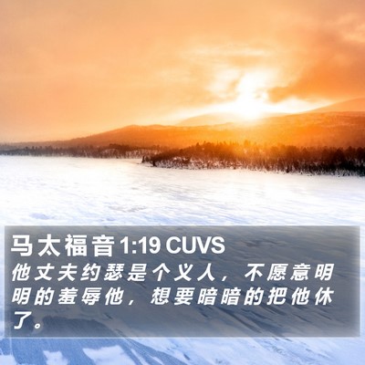 马 太 福 音 1:19 CUVS Bible Verse Image