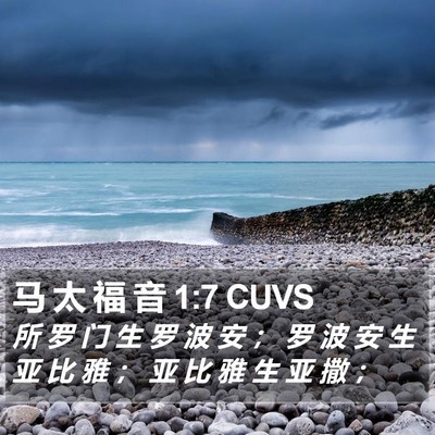 马 太 福 音 1:7 CUVS Bible Verse Image