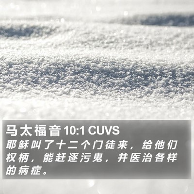马 太 福 音 10:1 CUVS Bible Verse Image