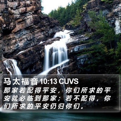马 太 福 音 10:13 CUVS Bible Verse Image