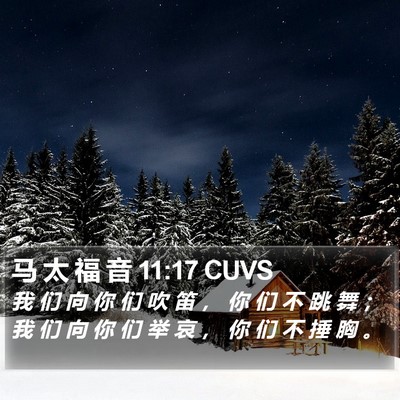 马 太 福 音 11:17 CUVS Bible Verse Image