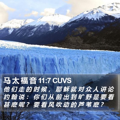 马 太 福 音 11:7 CUVS Bible Verse Image