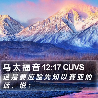 马 太 福 音 12:17 CUVS Bible Verse Image