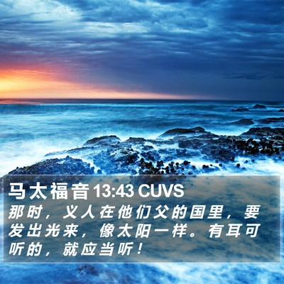 马 太 福 音 13:43 CUVS Bible Verse Image