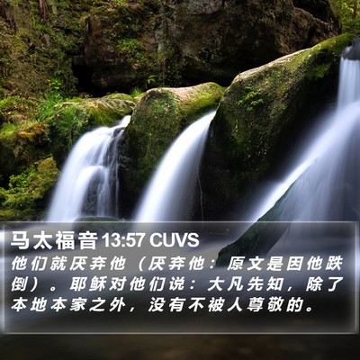 马 太 福 音 13:57 CUVS Bible Verse Image