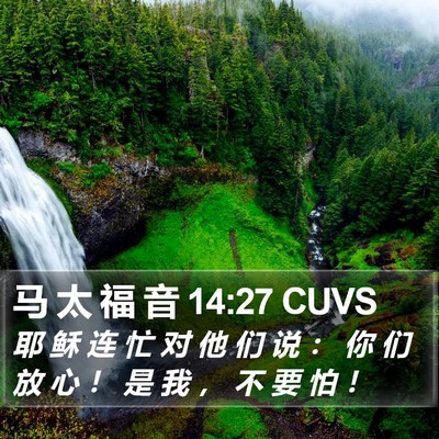 马 太 福 音 14:27 CUVS Bible Verse Image