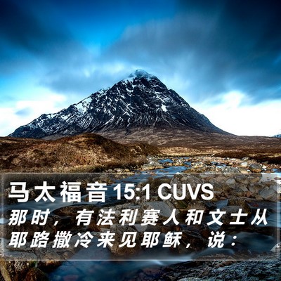 马 太 福 音 15:1 CUVS Bible Verse Image
