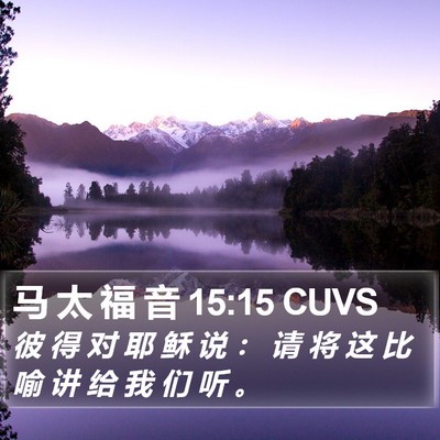 马 太 福 音 15:15 CUVS Bible Verse Image