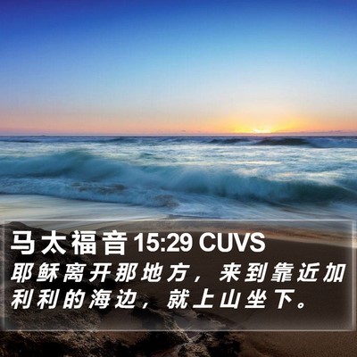 马 太 福 音 15:29 CUVS Bible Verse Image