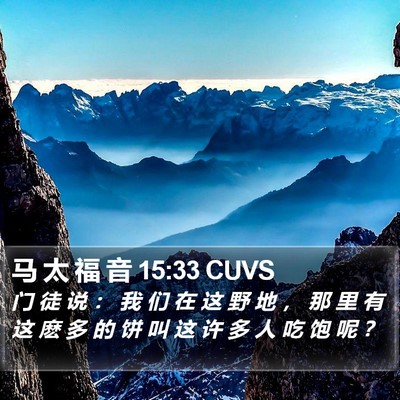 马 太 福 音 15:33 CUVS Bible Verse Image