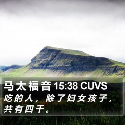 马 太 福 音 15:38 CUVS Bible Verse Image