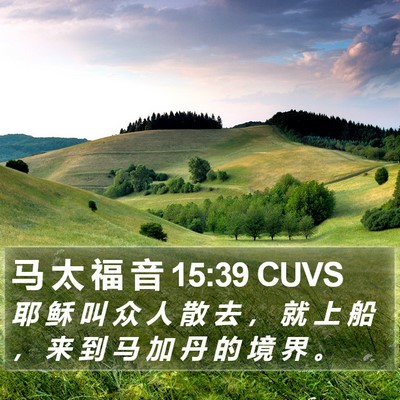 马 太 福 音 15:39 CUVS Bible Verse Image