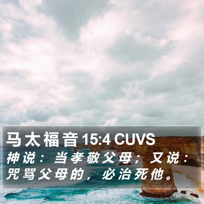 马 太 福 音 15:4 CUVS Bible Verse Image