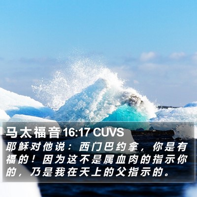 马 太 福 音 16:17 CUVS Bible Verse Image