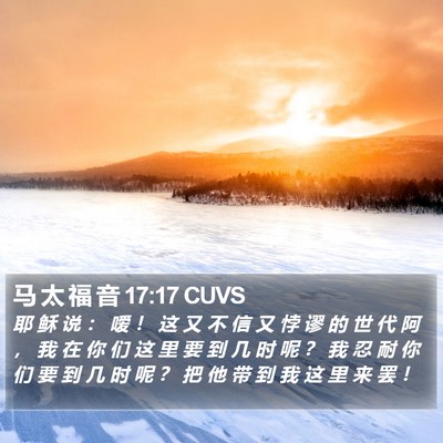 马 太 福 音 17:17 CUVS Bible Verse Image