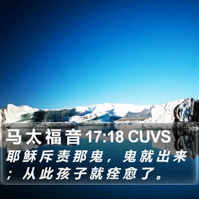马 太 福 音 17:18 CUVS Bible Verse Image