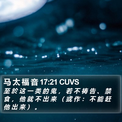 马 太 福 音 17:21 CUVS Bible Verse Image