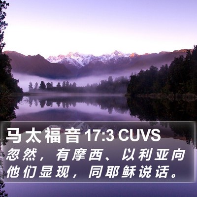 马 太 福 音 17:3 CUVS Bible Verse Image