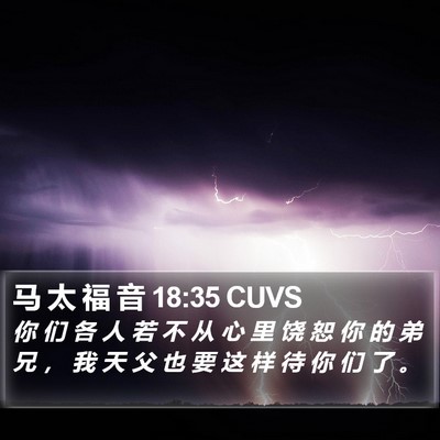 马 太 福 音 18:35 CUVS Bible Verse Image