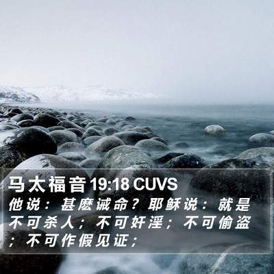 马 太 福 音 19:18 CUVS Bible Verse Image
