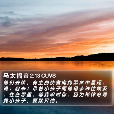 马 太 福 音 2:13 CUVS Bible Verse Image