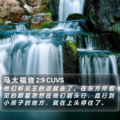 马 太 福 音 2:9 CUVS Bible Verse Image