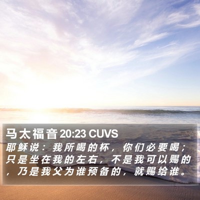 马 太 福 音 20:23 CUVS Bible Verse Image