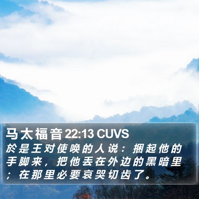 马 太 福 音 22:13 CUVS Bible Verse Image