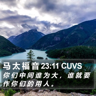 马 太 福 音 23:11 CUVS Bible Verse Image