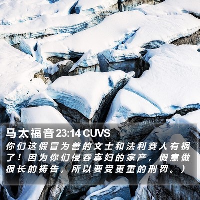 马 太 福 音 23:14 CUVS Bible Verse Image
