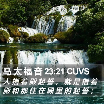 马 太 福 音 23:21 CUVS Bible Verse Image