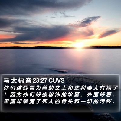 马 太 福 音 23:27 CUVS Bible Verse Image