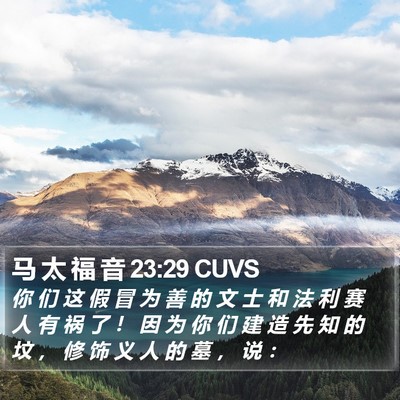 马 太 福 音 23:29 CUVS Bible Verse Image