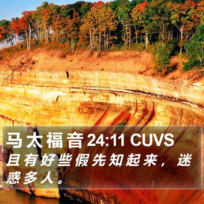 马 太 福 音 24:11 CUVS Bible Verse Image