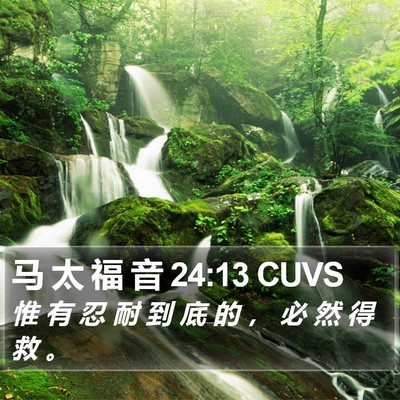 马 太 福 音 24:13 CUVS Bible Verse Image