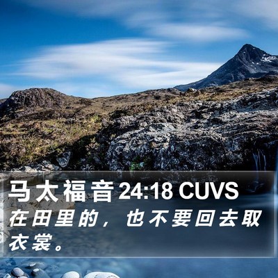 马 太 福 音 24:18 CUVS Bible Verse Image