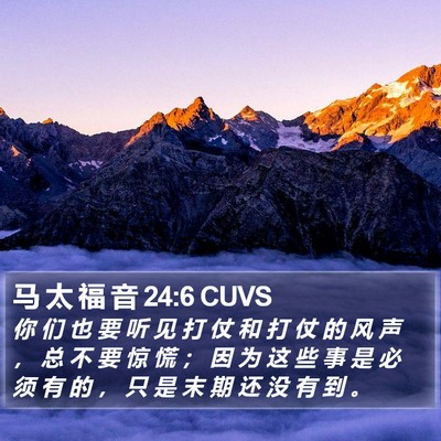 马 太 福 音 24:6 CUVS Bible Verse Image