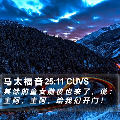 马 太 福 音 25:11 CUVS Bible Verse Image