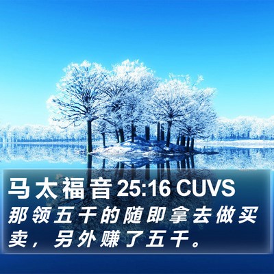马 太 福 音 25:16 CUVS Bible Verse Image