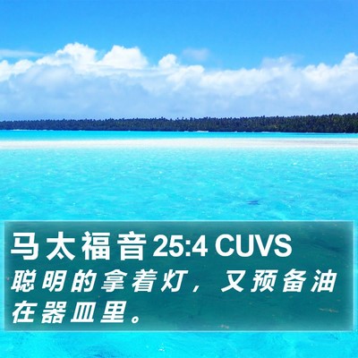 马 太 福 音 25:4 CUVS Bible Verse Image