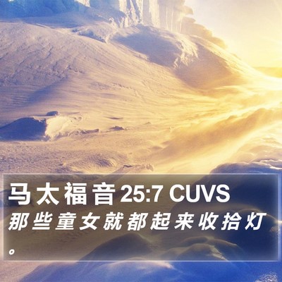 马 太 福 音 25:7 CUVS Bible Verse Image