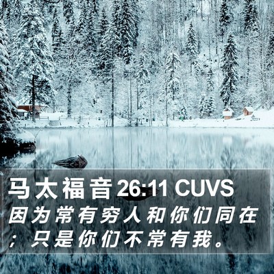 马 太 福 音 26:11 CUVS Bible Verse Image