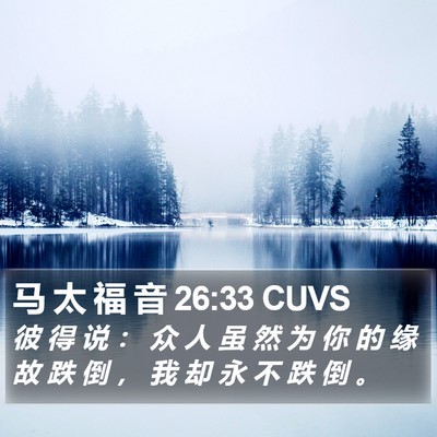 马 太 福 音 26:33 CUVS Bible Verse Image