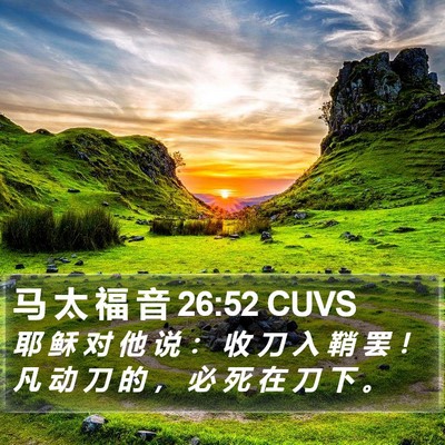 马 太 福 音 26:52 CUVS Bible Verse Image
