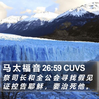 马 太 福 音 26:59 CUVS Bible Verse Image